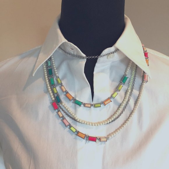 Ann Taylor Colorful Multi-Strand Necklace - Picture 2 of 6